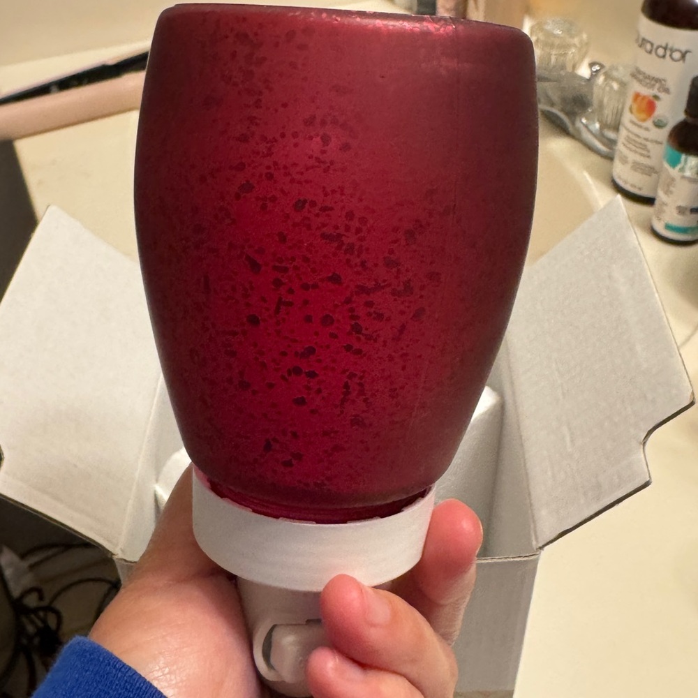 Red Speckled Glass Lamp Shade